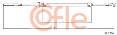 Cable Pull, parking brake COFLE 92.12.3704