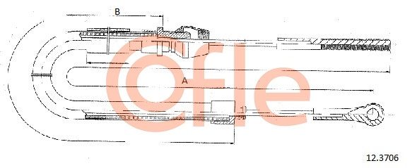 COFLE 92.12.3706 Cable Pull, parking brake