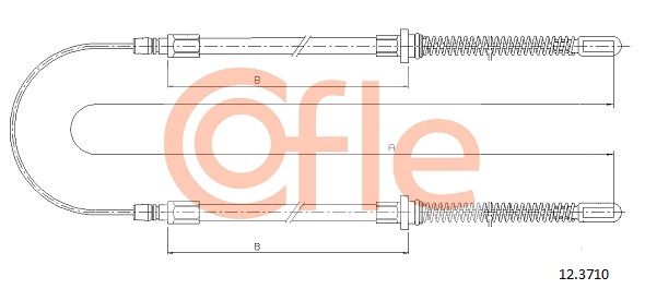 COFLE 92.12.3710 Cable Pull, parking brake