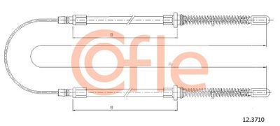 Cable Pull, parking brake COFLE 92.12.3710