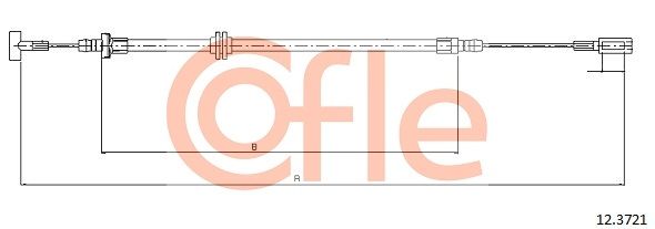 COFLE 92.12.3721 Cable Pull, parking brake