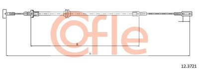 Cable Pull, parking brake COFLE 92.12.3721