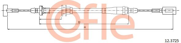 COFLE 92.12.3725 Cable Pull, parking brake
