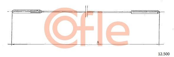 COFLE 92.12.500 Cable, heater flap