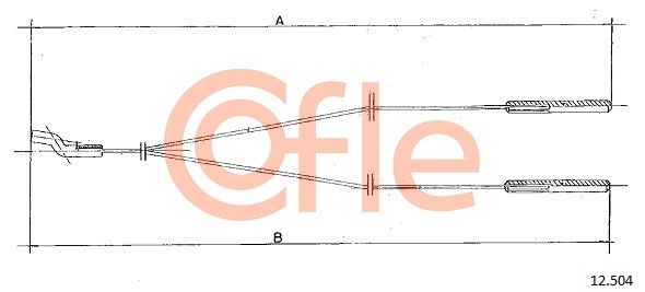 COFLE 92.12.504 Cable, heater flap