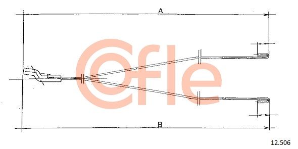 COFLE 92.12.506 Cable, heater flap