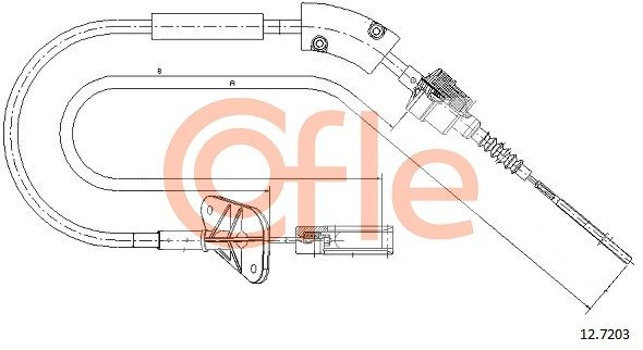 COFLE 92.12.7203 Cable Pull, clutch control