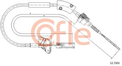 Cable Pull, clutch control COFLE 92.12.7203