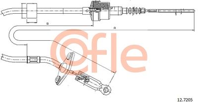 Cable Pull, clutch control COFLE 92.12.7205