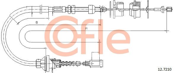 COFLE 92.12.7210 Cable Pull, clutch control