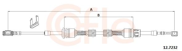 COFLE 92.12.7232 Cable Pull, manual transmission
