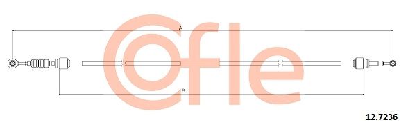 COFLE 92.12.7236 Cable Pull, manual transmission
