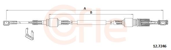 COFLE 92.12.7246 Cable Pull, manual transmission