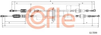Cable Pull, manual transmission COFLE 92.12.7250