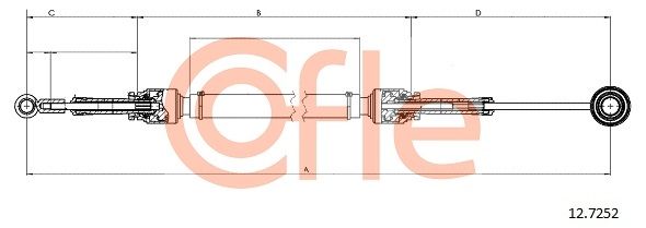 COFLE 92.12.7252 Cable Pull, manual transmission