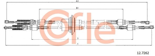 COFLE 92.12.7262 Cable Pull, manual transmission