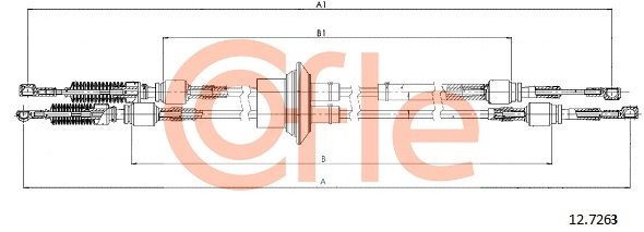COFLE 92.12.7263 Cable Pull, manual transmission