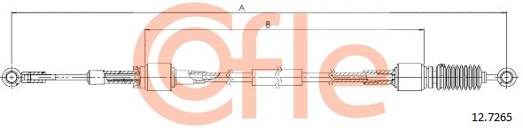 COFLE 92.12.7265 Cable Pull, manual transmission