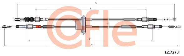 COFLE 92.12.7273 Cable Pull, manual transmission