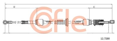 Cable Pull, manual transmission COFLE 92.12.7280