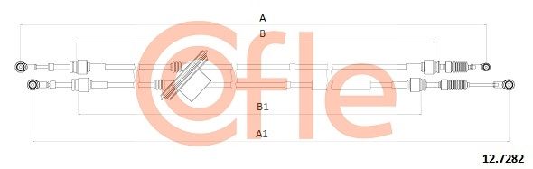 COFLE 92.12.7282 Cable Pull, manual transmission