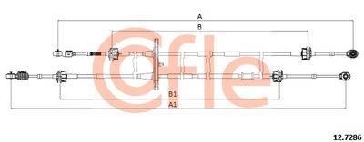 Cable Pull, manual transmission COFLE 92.12.7286