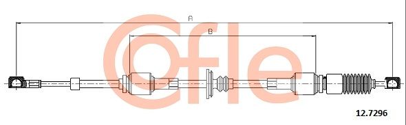 COFLE 92.12.7296 Cable Pull, manual transmission