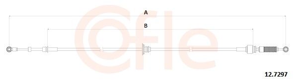 COFLE 92.12.7297 Cable Pull, manual transmission