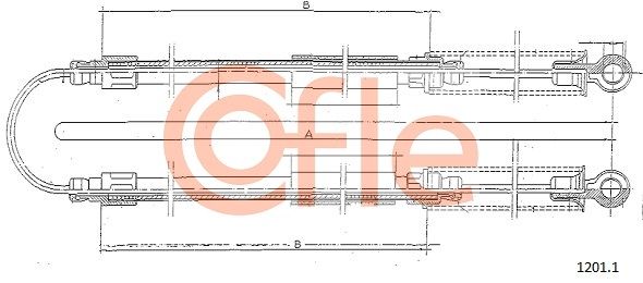 COFLE 92.1201.1 Cable Pull, parking brake
