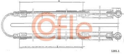 Cable Pull, parking brake COFLE 92.1201.1