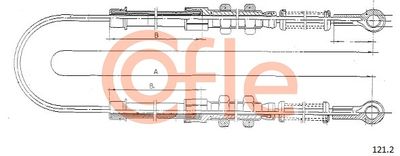 Cable Pull, parking brake COFLE 92.121.2