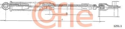 Cable Pull, parking brake COFLE 92.1251.1