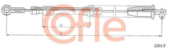 COFLE 92.1251.9 Cable Pull, parking brake