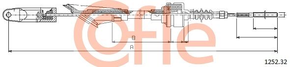 COFLE 92.1252.32 Cable Pull, clutch control