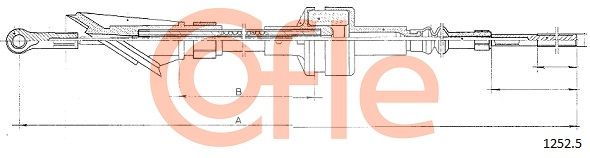COFLE 92.1252.5 Cable Pull, clutch control