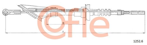 COFLE 92.1252.6 Cable Pull, clutch control
