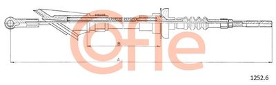 Cable Pull, clutch control COFLE 92.1252.6