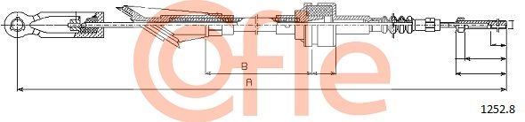 COFLE 92.1252.8 Cable Pull, clutch control