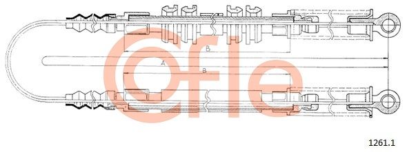 COFLE 92.1261.1 Cable Pull, parking brake
