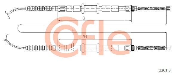 COFLE 92.1261.3 Cable Pull, parking brake