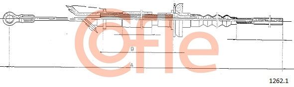 COFLE 92.1262.1 Cable Pull, clutch control