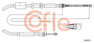 Cable Pull, parking brake COFLE 92.1281P1