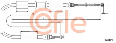 Cable Pull, parking brake COFLE 92.1281P2
