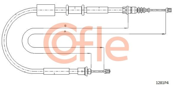COFLE 92.1281P4 Cable Pull, parking brake