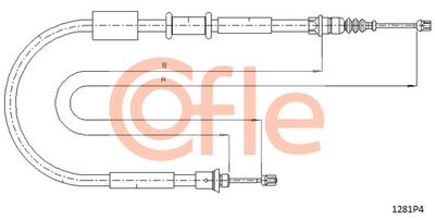Cable Pull, parking brake COFLE 92.1281P4