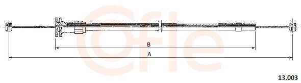COFLE 92.13.003 Bonnet Cable