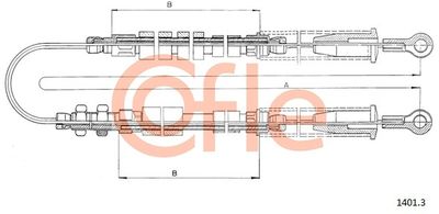 Cable Pull, parking brake COFLE 92.1401.3