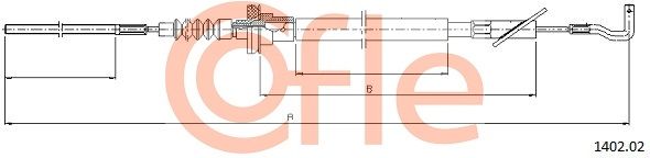 COFLE 92.1402.02 Cable Pull, clutch control