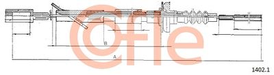Cable Pull, clutch control COFLE 92.1402.1