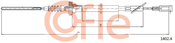COFLE 92.1402.4 Cable Pull, clutch control